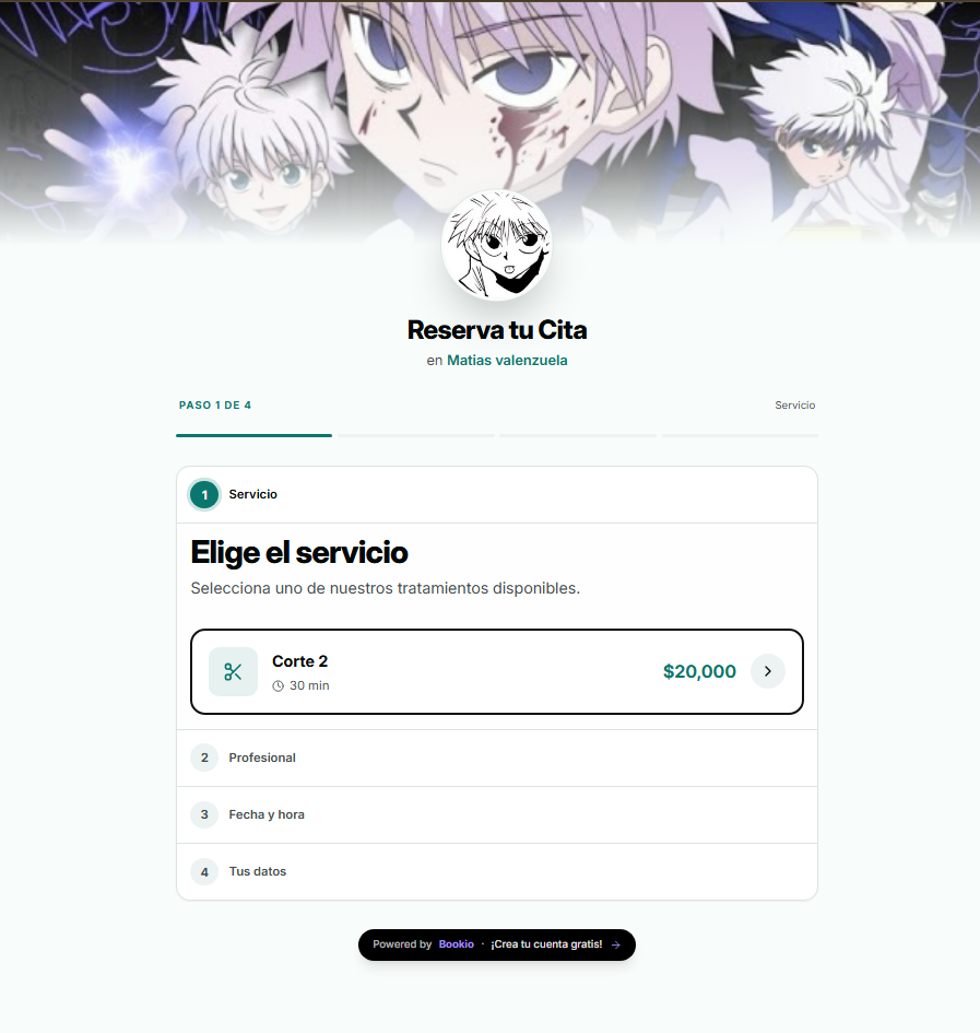 Bookio - Sistema de Gestión de Citas y Profesionales